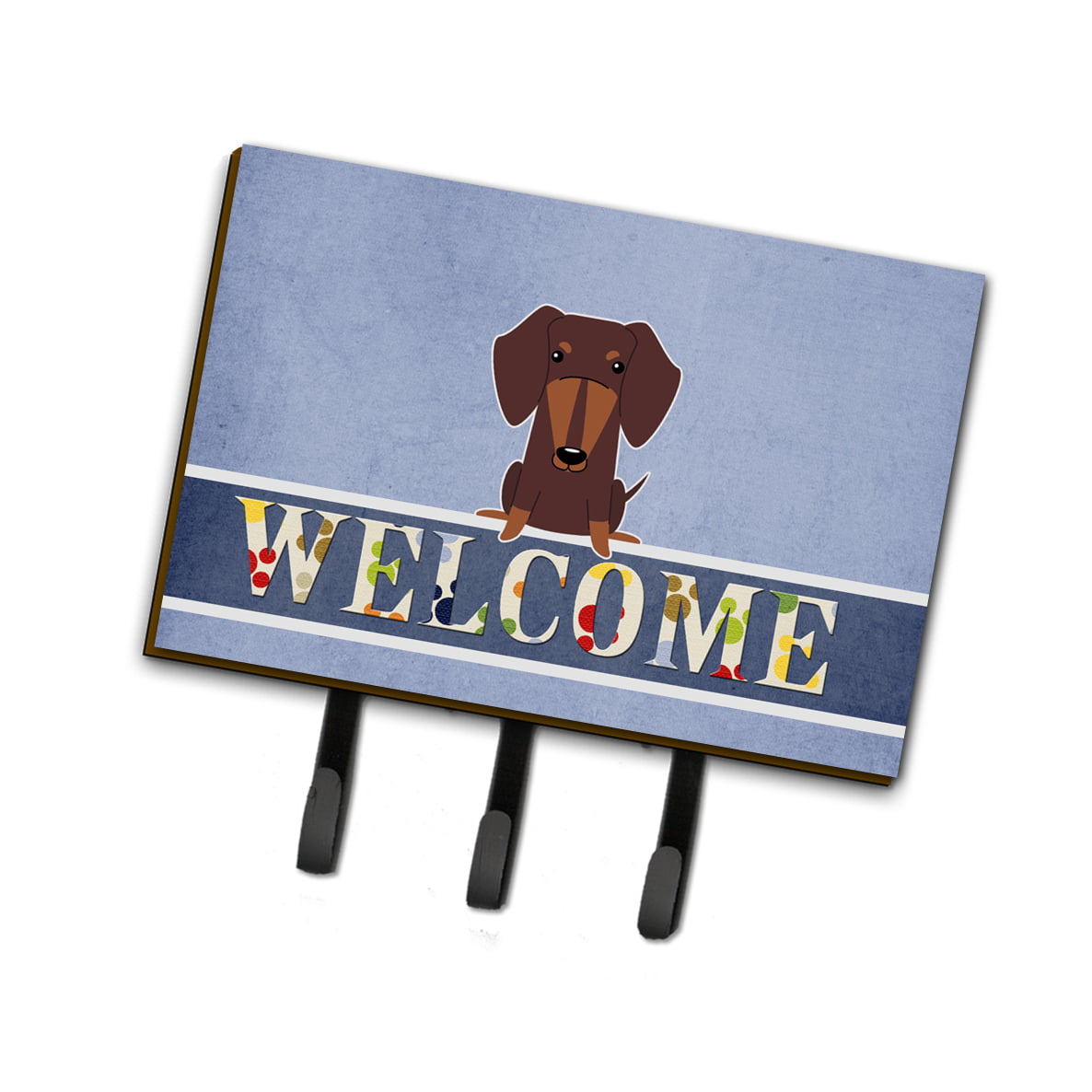 BB5712TH68 Dachshund Chocolate Welcome Leash or Key Holder