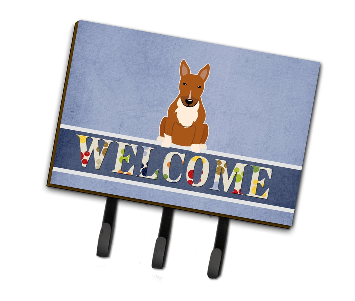 BB5715TH68 Bull Terrier Red Welcome Leash or Key Holder