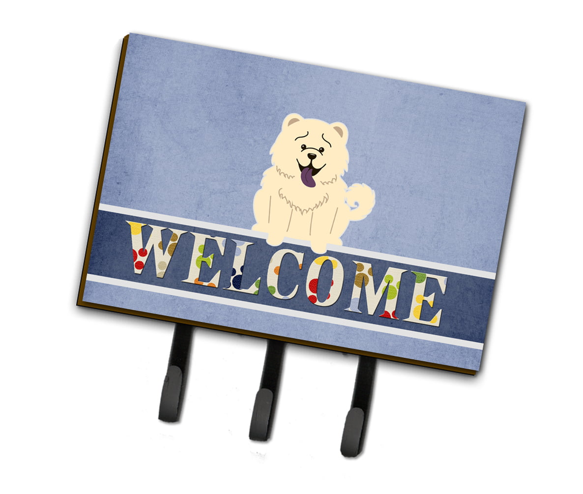 BB5721TH68 Chow Chow White Welcome Leash or Key Holder