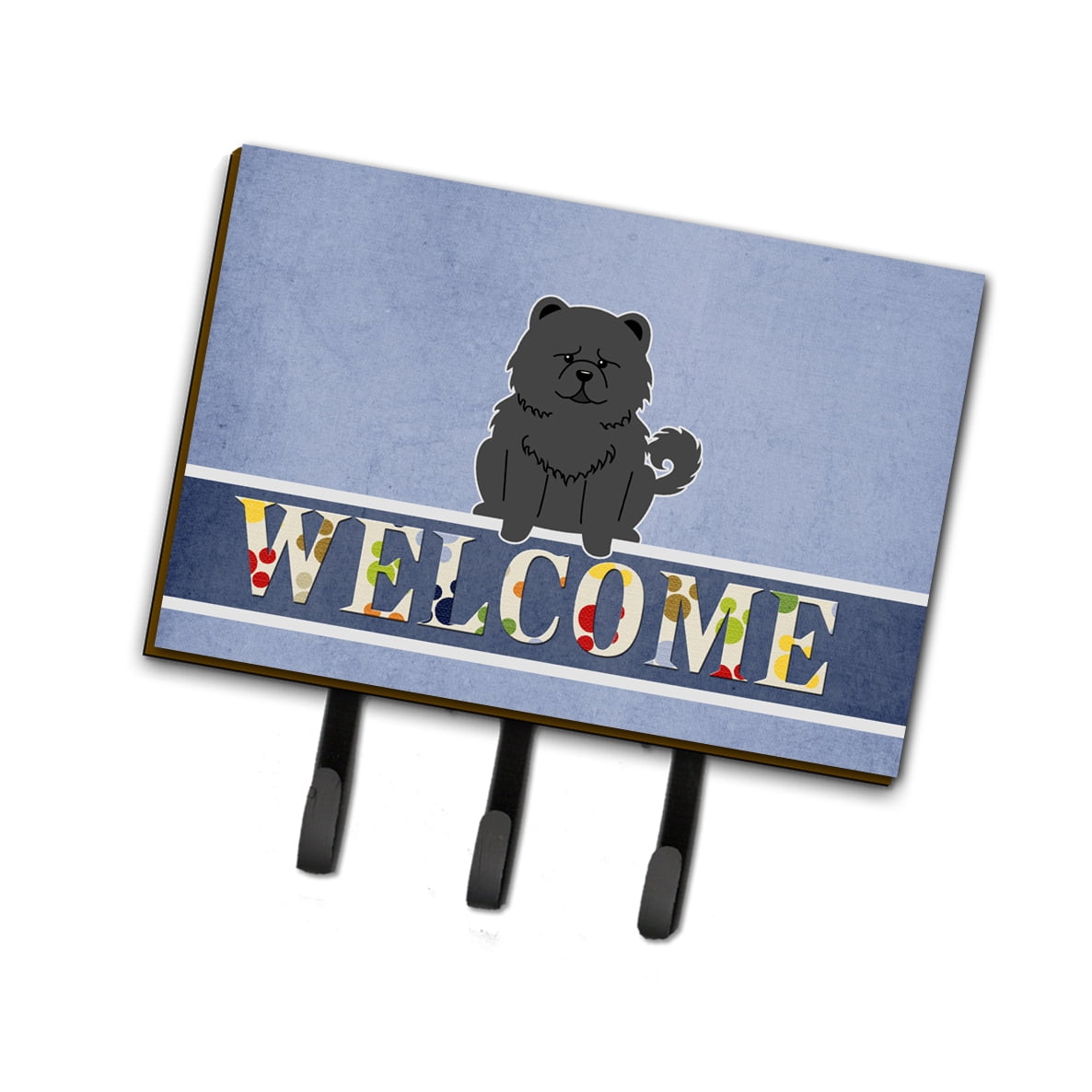 BB5724TH68 Chow Chow Black Welcome Leash or Key Holder