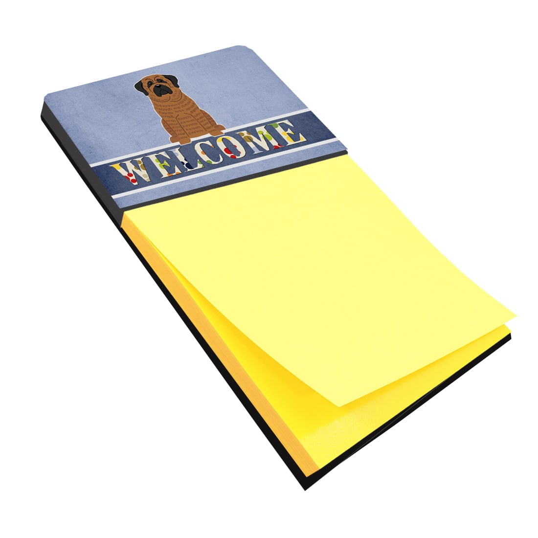 BB5596SN Mastiff Brindle Welcome Sticky Note Holder