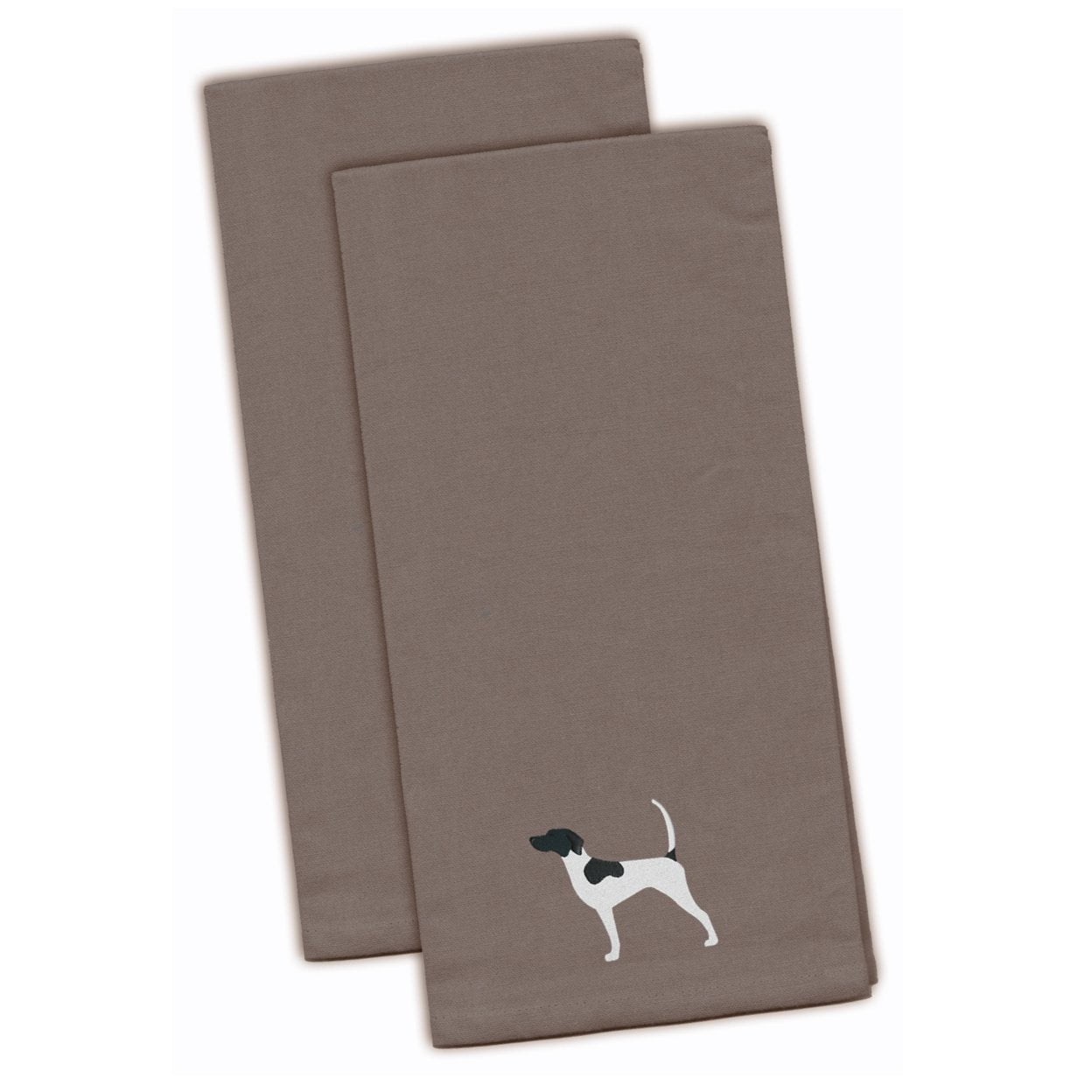 Picture of Carolines Treasures BB3395GYTWE English Pointer Gray Embroidered Kitchen Towel - Set of 2