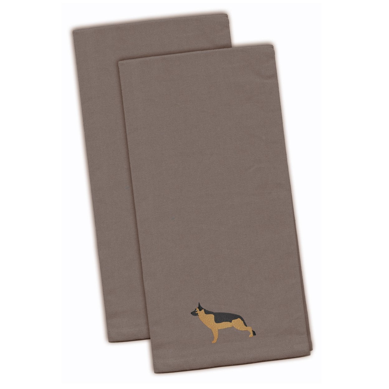 Picture of Carolines Treasures BB3424GYTWE German Shepherd Gray Embroidered Kitchen Towel - Set of 2