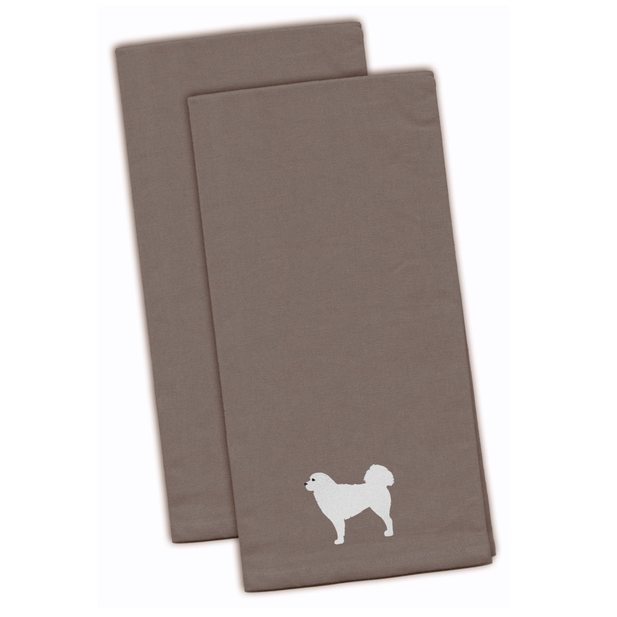 Picture of Carolines Treasures BB3427GYTWE Polish Tatra Sheepdog Gray Embroidered Kitchen Towel - Set of 2