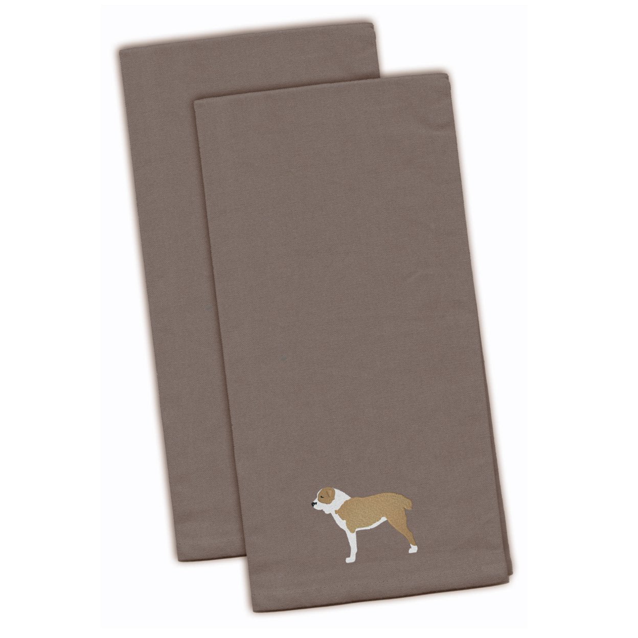 Picture of Carolines Treasures BB3428GYTWE Central Asian Shepherd Dog Gray Embroidered Kitchen Towel - Set of 2