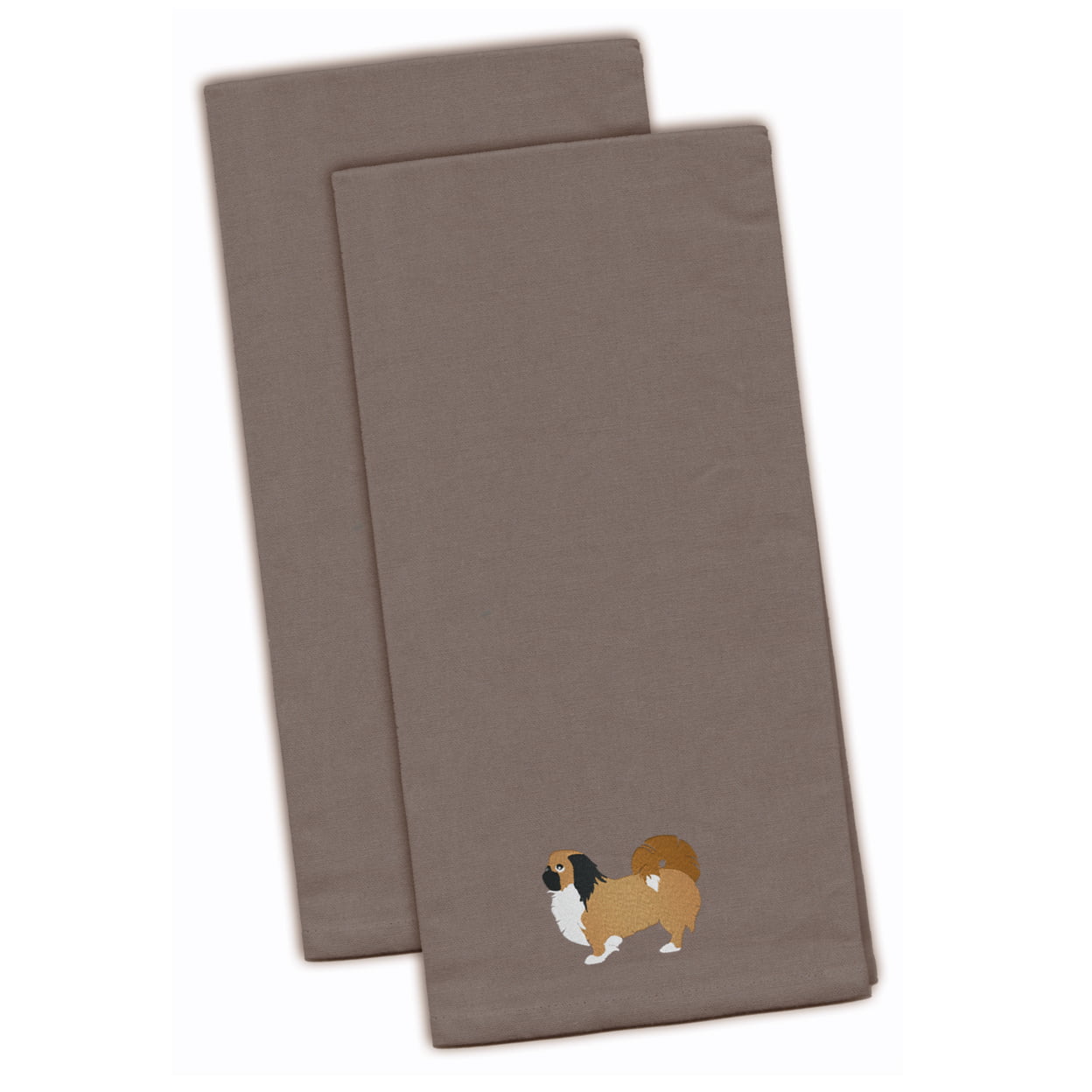 Picture of Carolines Treasures BB3438GYTWE Pekingese Gray Embroidered Kitchen Towel - Set of 2