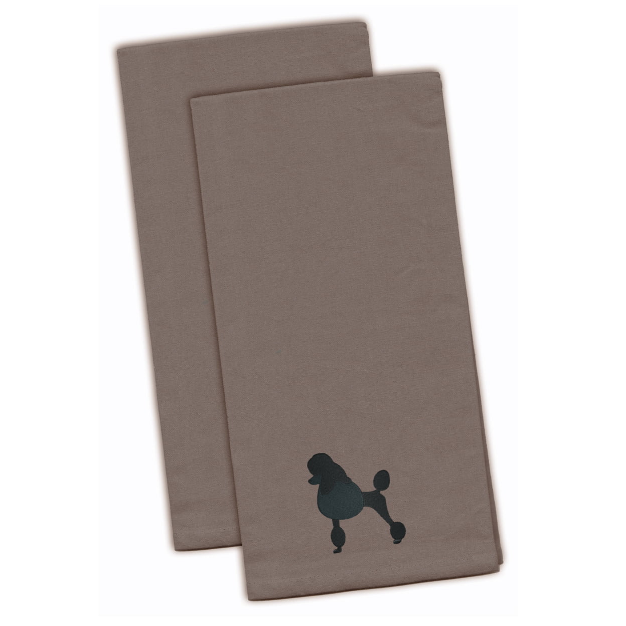 Picture of Carolines Treasures BB3439GYTWE Poodle Gray Embroidered Kitchen Towel - Set of 2