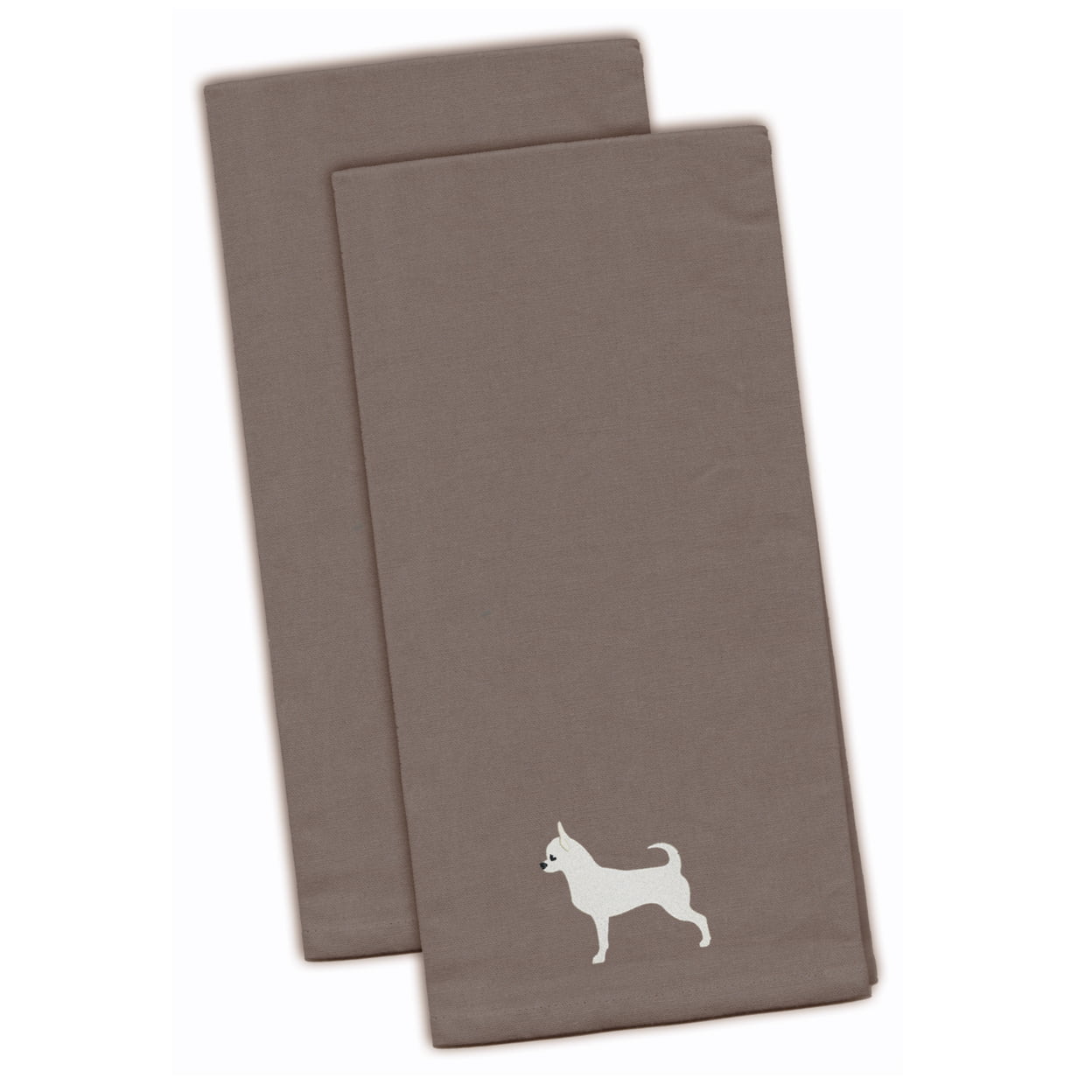 Picture of Carolines Treasures BB3450GYTWE Chihuahua Gray Embroidered Kitchen Towel - Set of 2