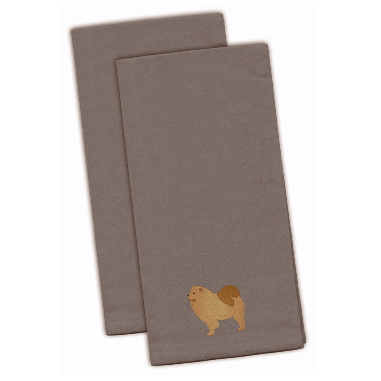 Picture of Carolines Treasures BB3451GYTWE Chow Chow Gray Embroidered Kitchen Towel - Set of 2
