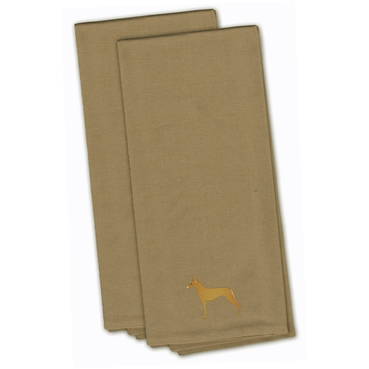 Picture of Carolines Treasures BB3388TNTWE Pharaoh Hound Tan Embroidered Kitchen Towel - Set of 2
