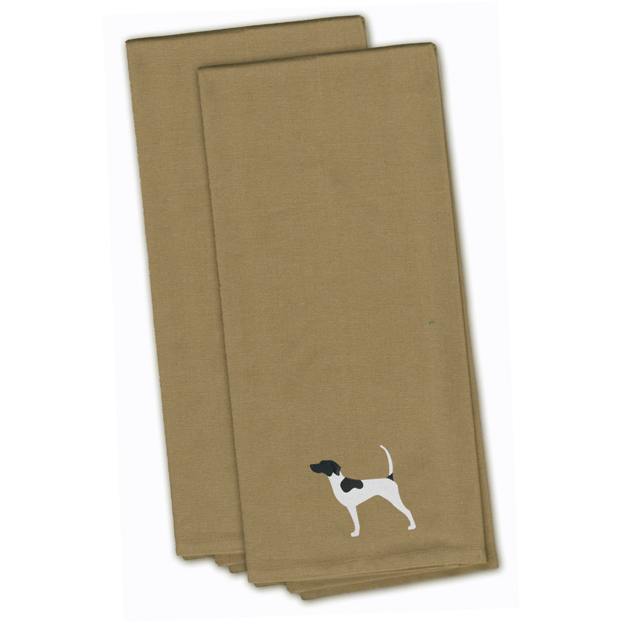 Picture of Carolines Treasures BB3395TNTWE English Pointer Tan Embroidered Kitchen Towel - Set of 2
