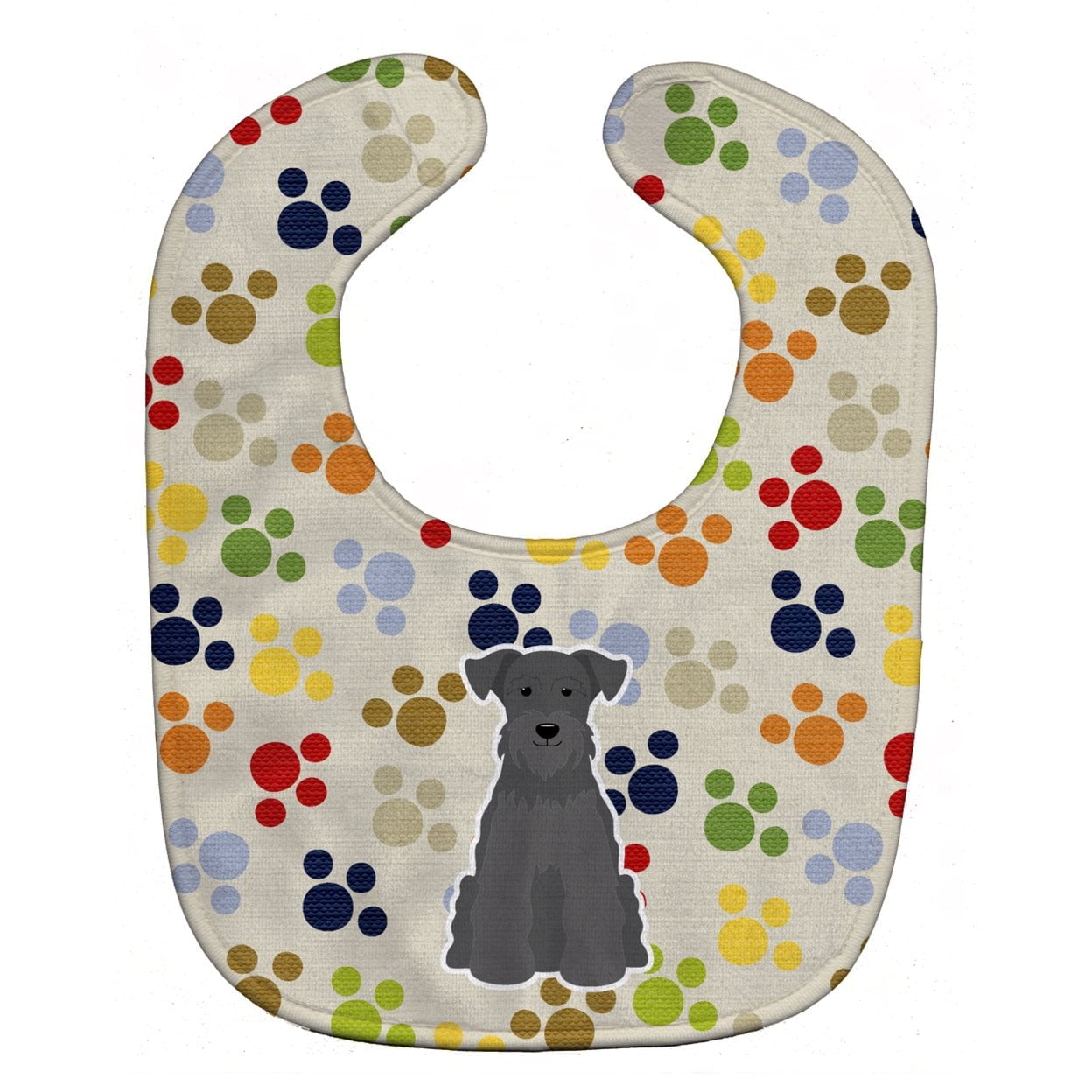 Pawprints Miniature Schanuzer Black Baby Bib