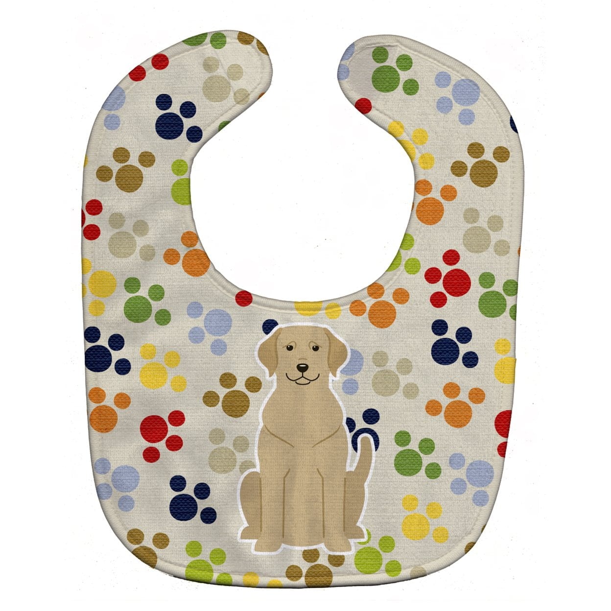 Pawprints Yellow Labrador Baby Bib