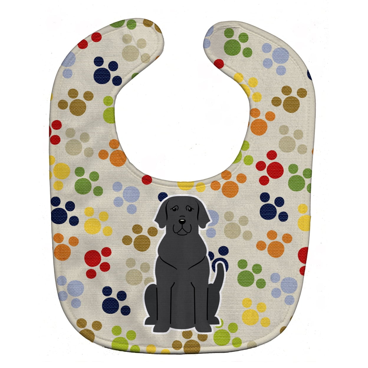 Pawprints Black Labrador Baby Bib