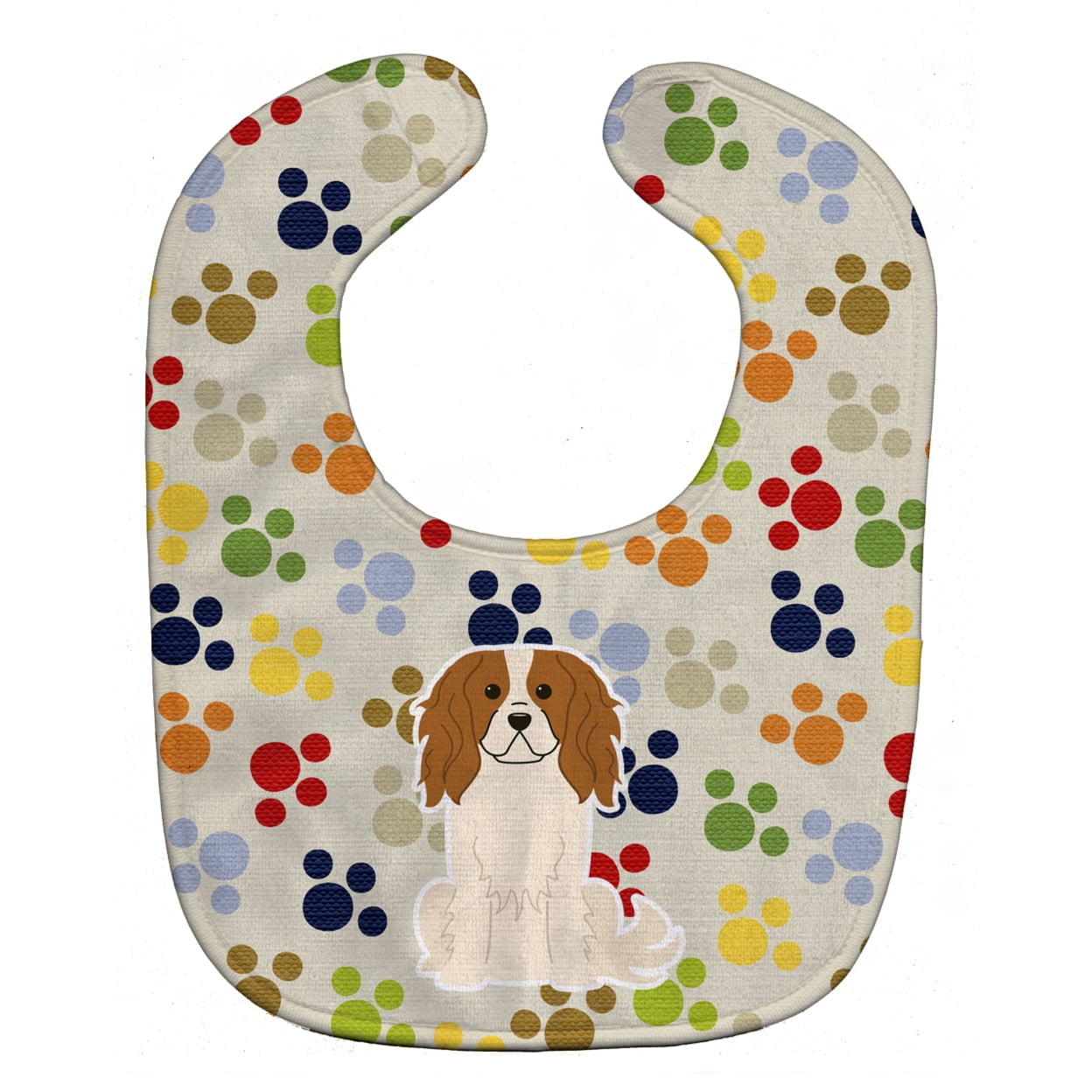 BB5887BIB Pawprints Cavalier Spaniel Baby Bib