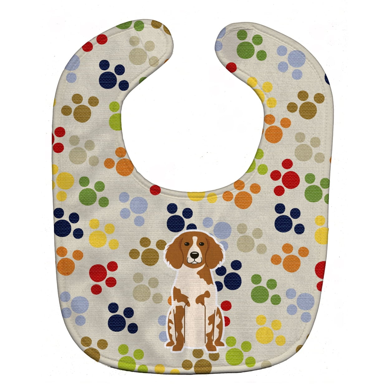 Pawprints Brittany Spaniel Baby Bib