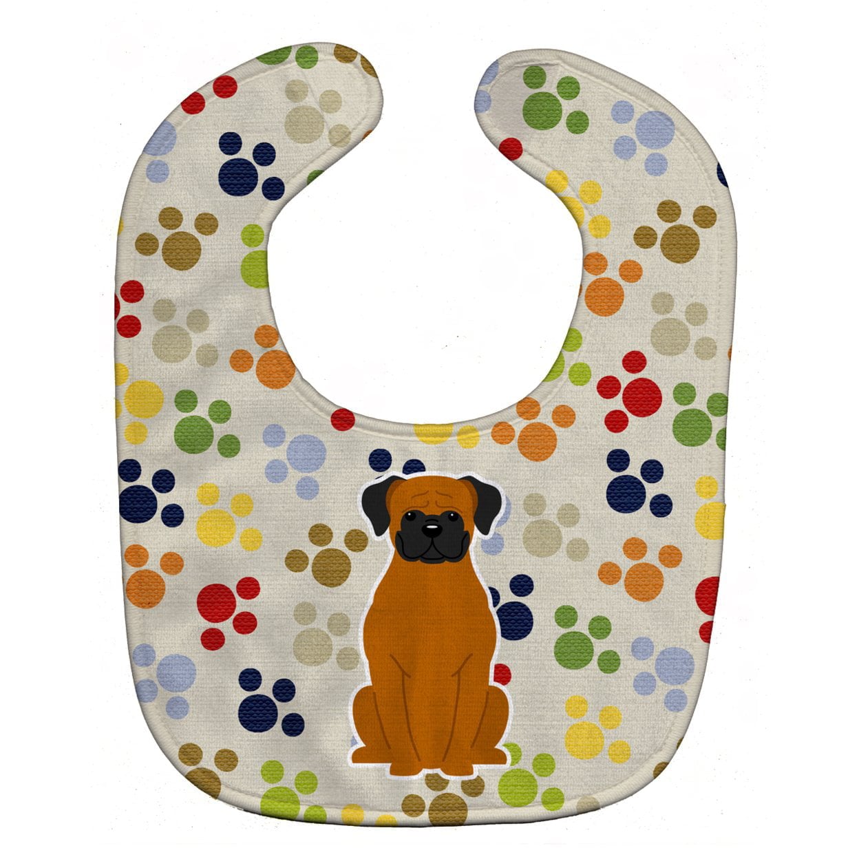 Pawprints Fawn Boxer Baby Bib