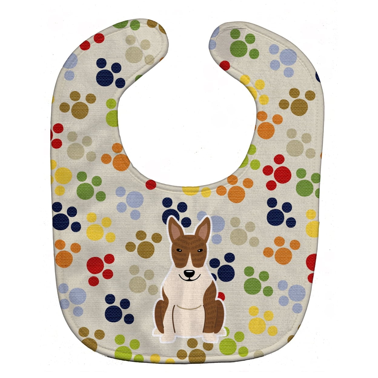 Pawprints Bull Terrier Brindle Baby Bib