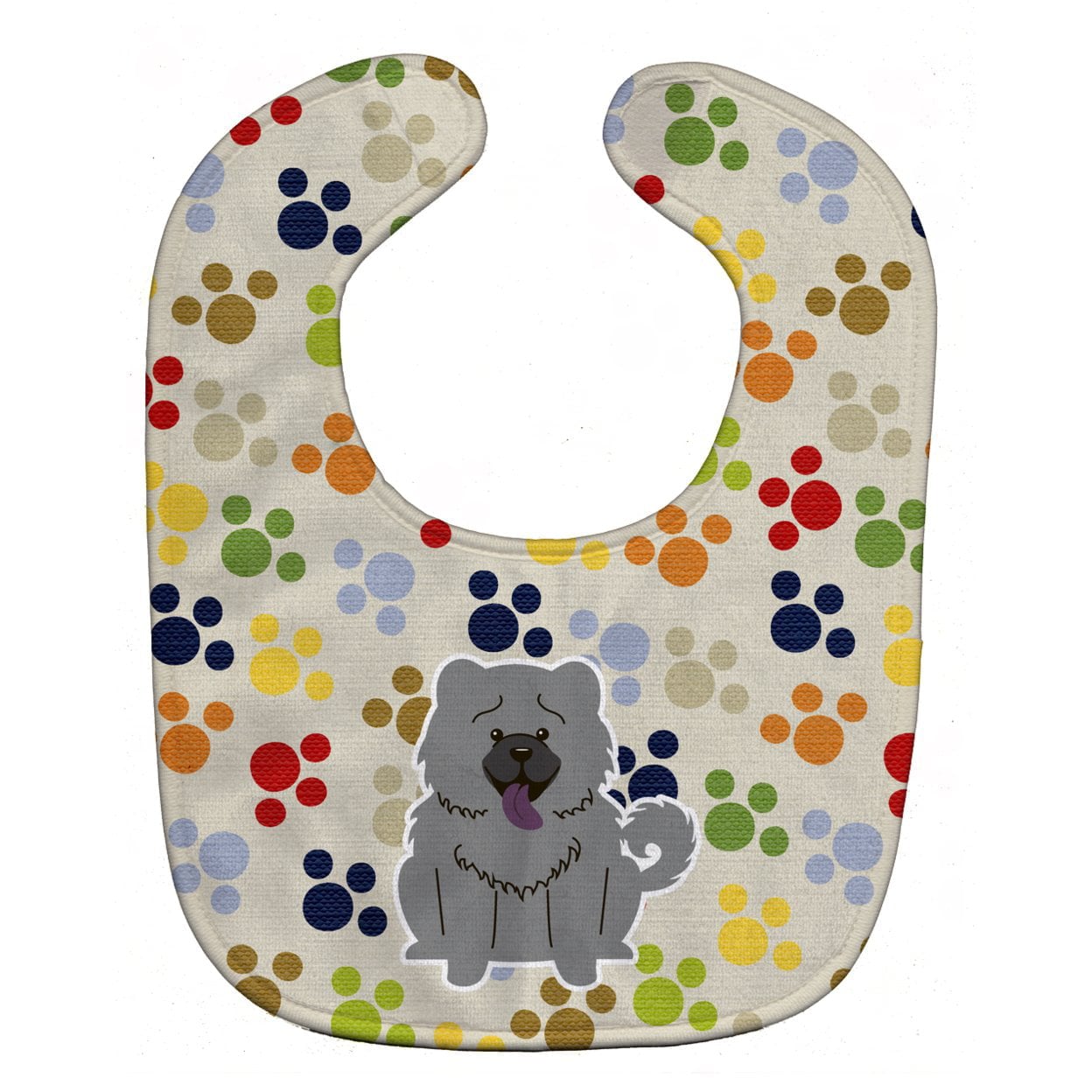 Pawprints Chow Chow Blue Baby Bib