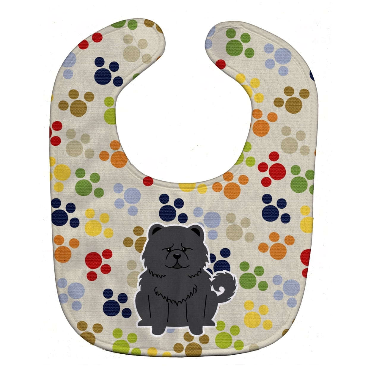 Pawprints Chow Chow Black Baby Bib