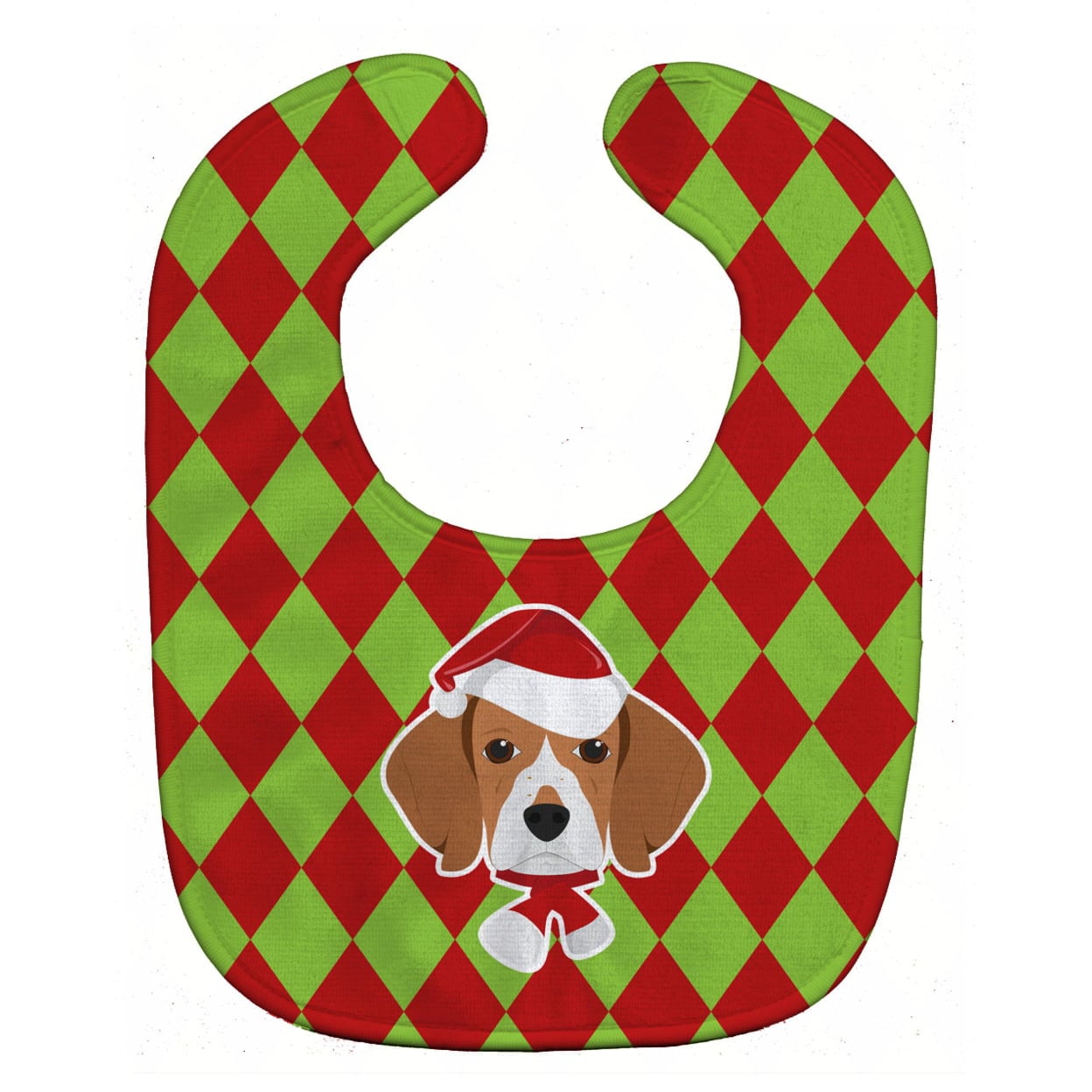 Christmas Beagle Baby Bib