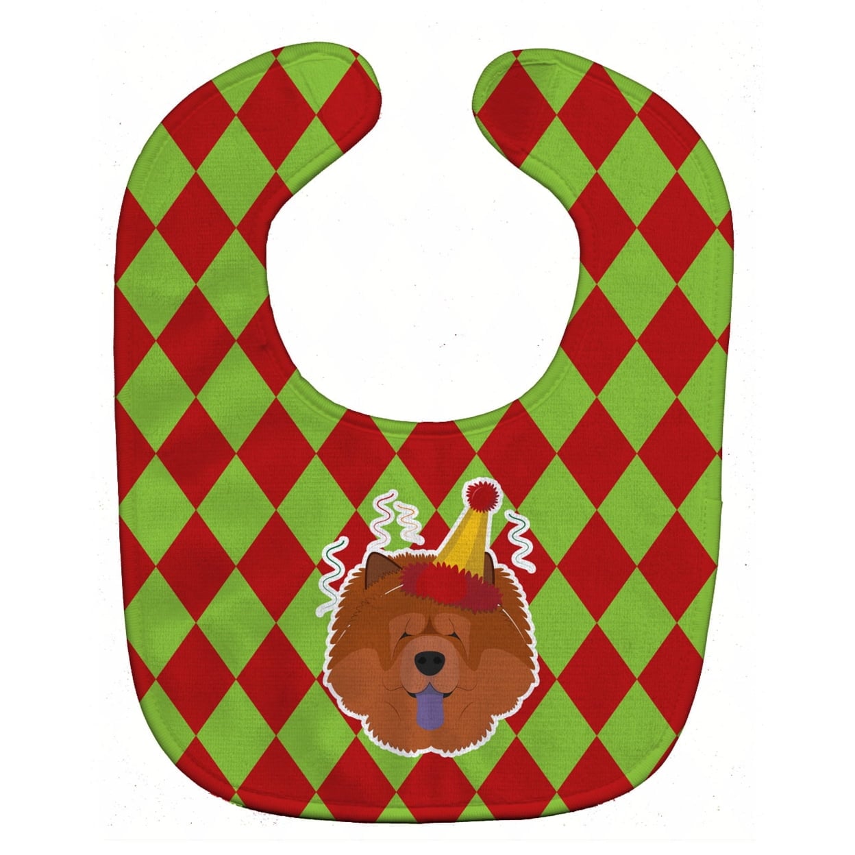 Christmas Chow Chow Baby Bib