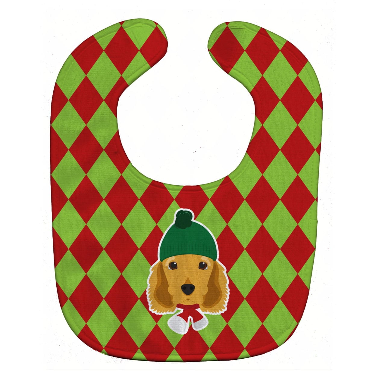 BB5979BIB Christmas Cocker Spaniel Baby Bib