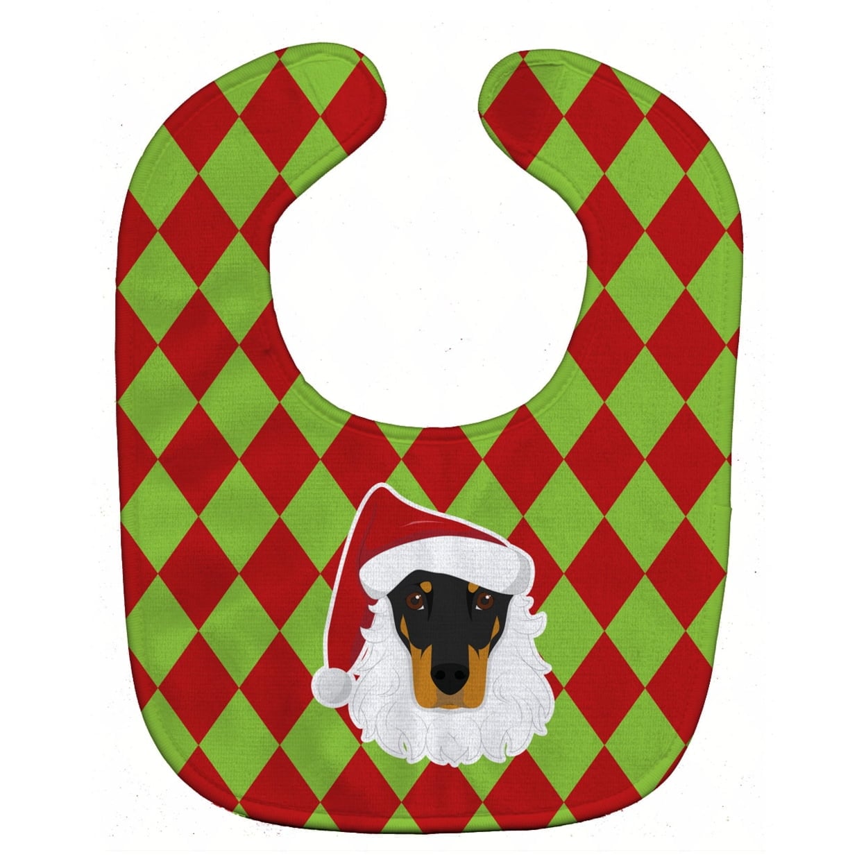 Christmas Doberman Baby Bib