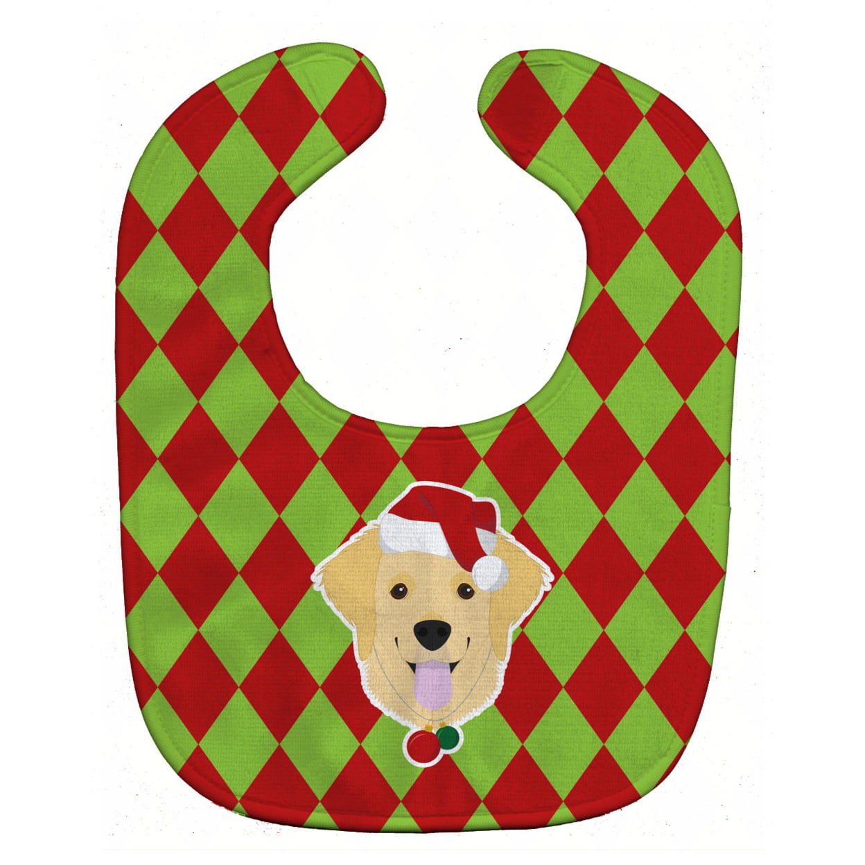 Christmas Golden Retriever Baby Bib