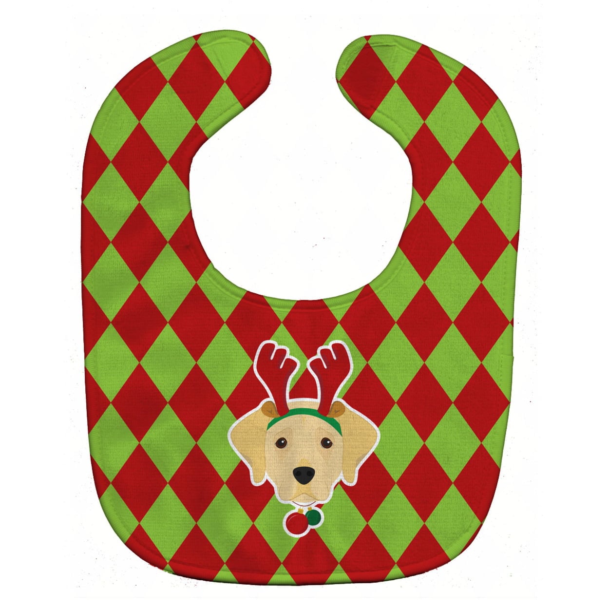 Christmas Yellow Labrador Baby Bib