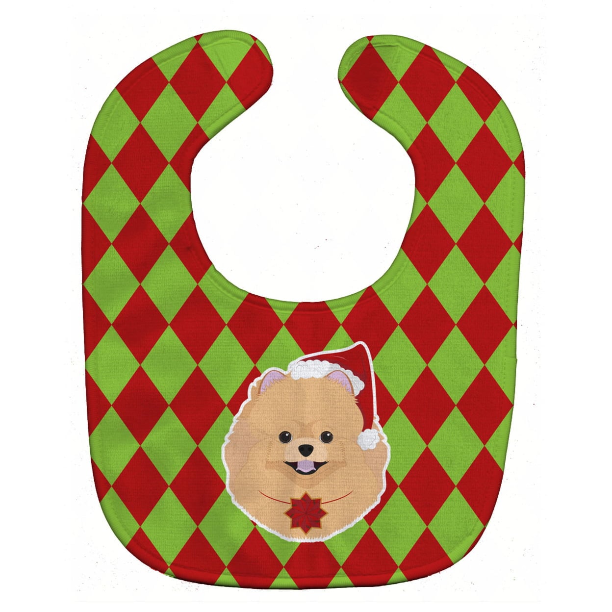 Christmas Pomeranian Baby Bib