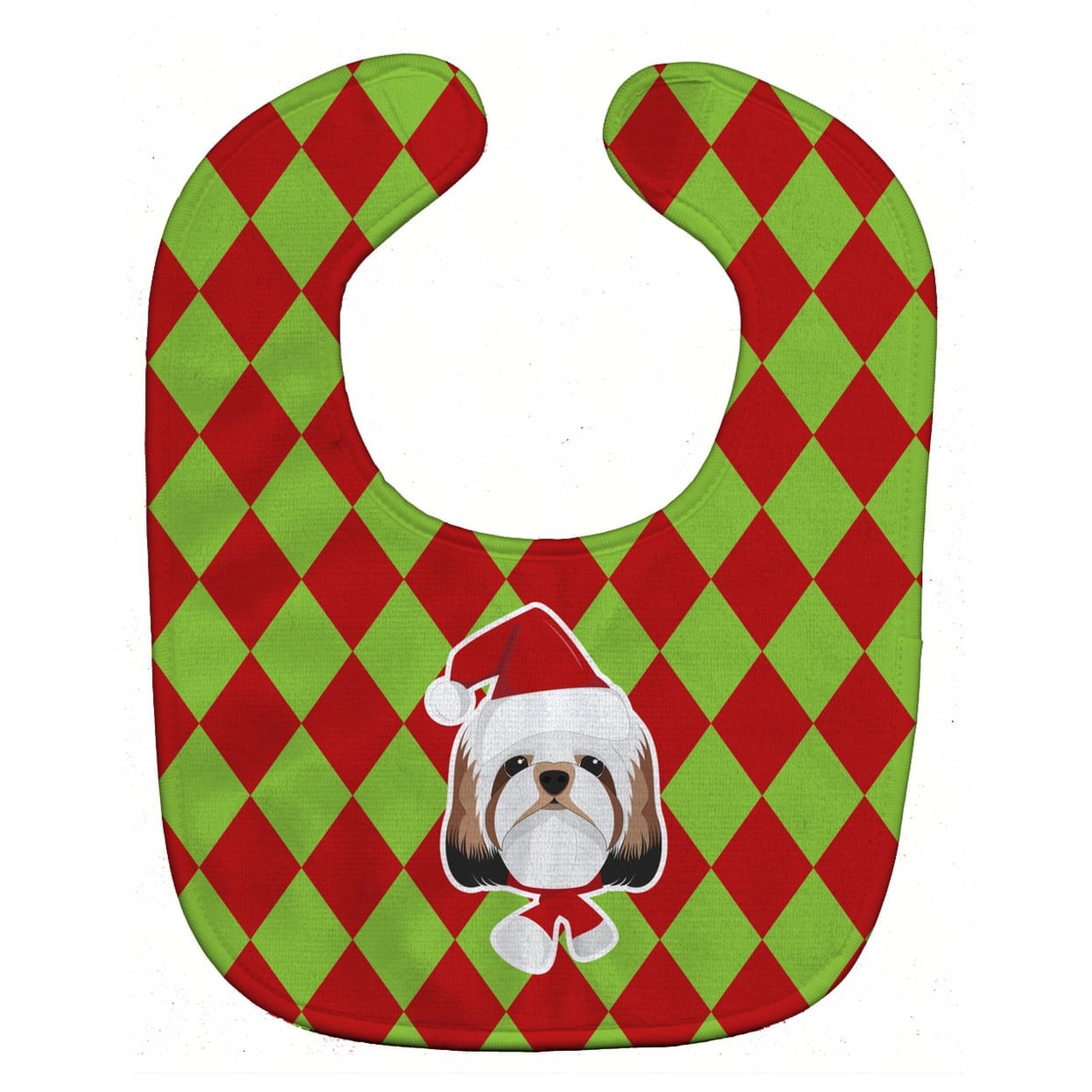 Christmas Shih Tzu Baby Bib