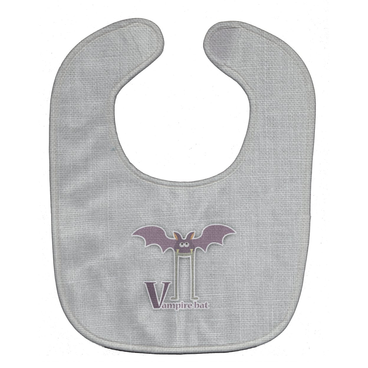 Picture of Carolines Treasures BB5747BIB Alphabet V For Vampire Bat Baby Bib