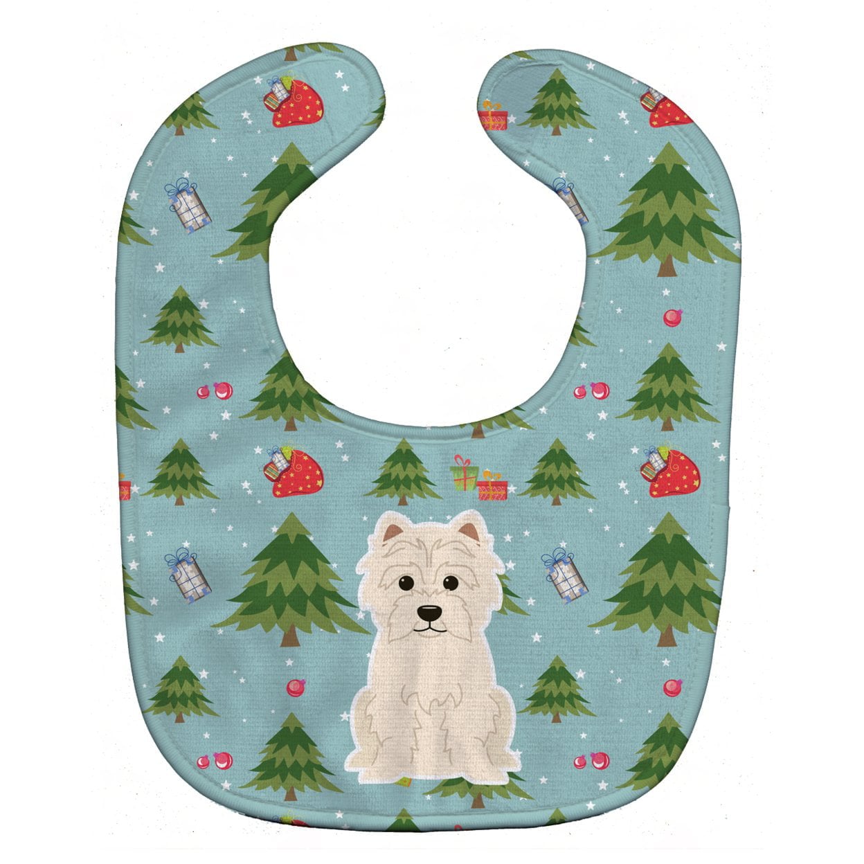 BB4702BIB Christmas Westie Baby Bib