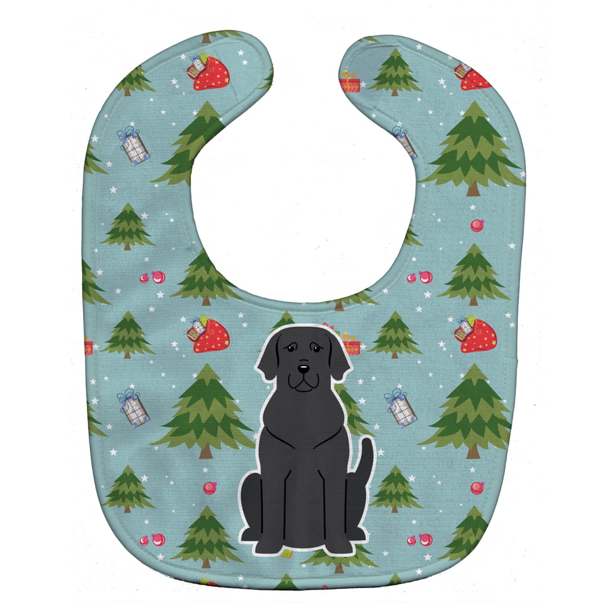 Christmas Black Labrador Baby Bib