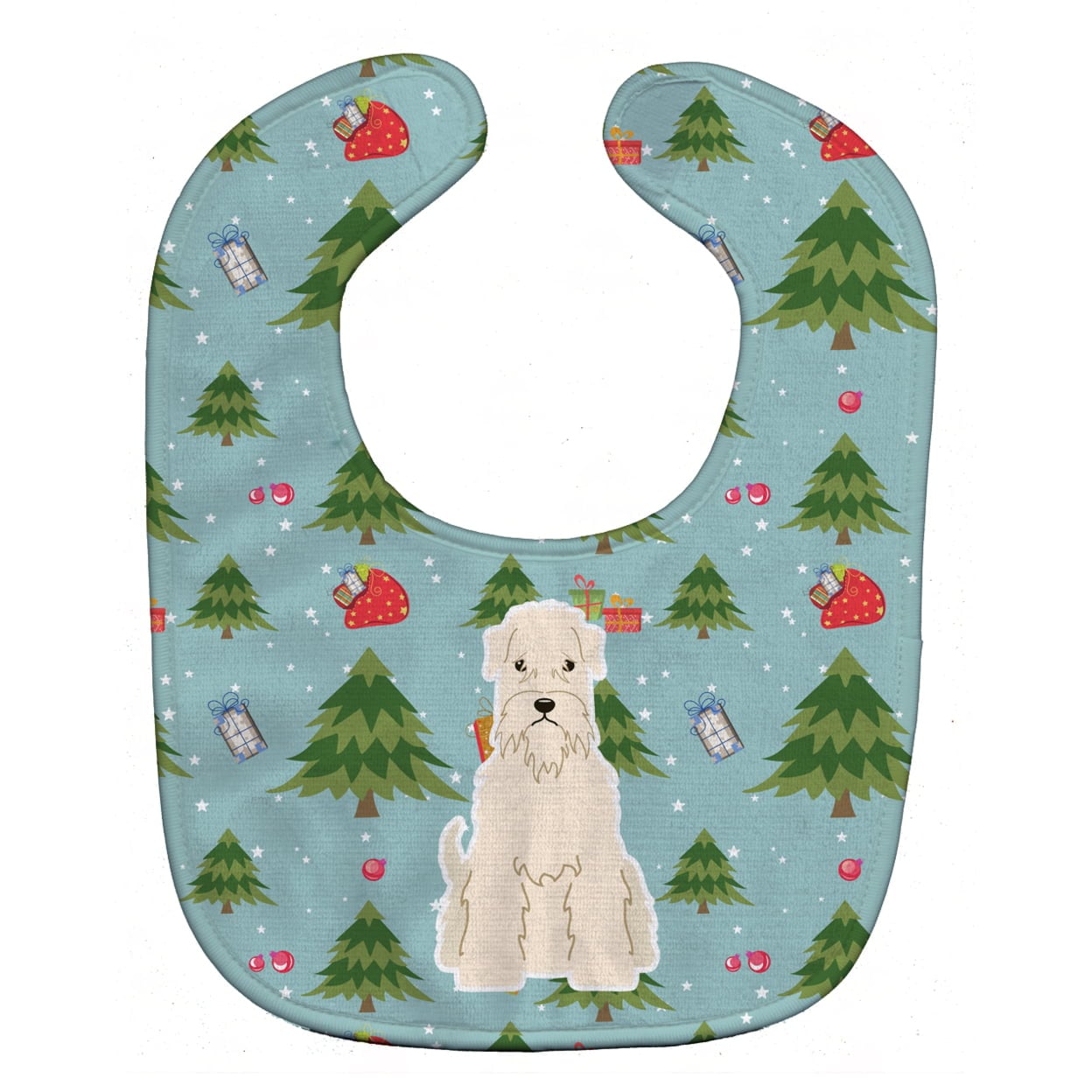 Christmas Soft Coated Wheaten Terrier Baby Bib