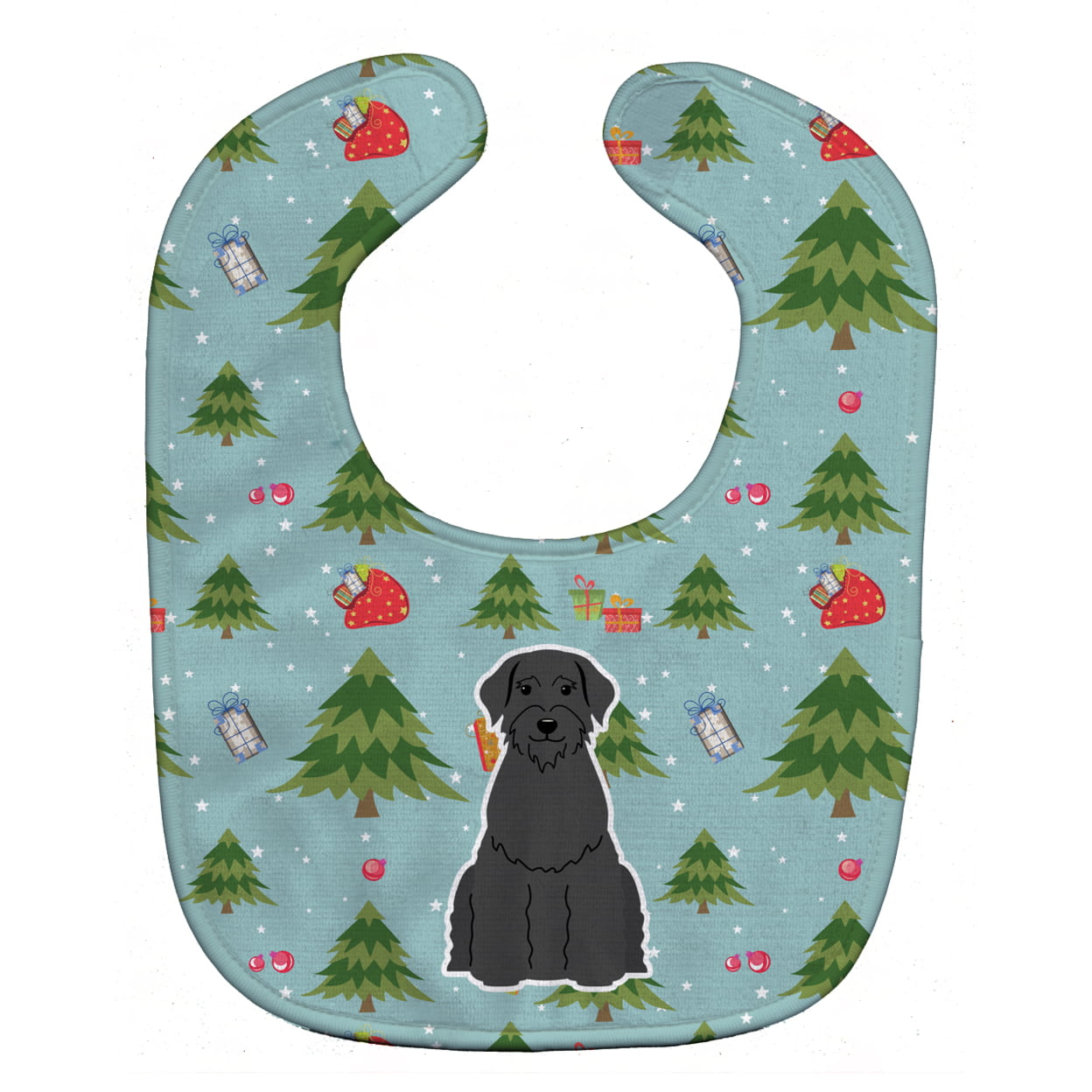 Christmas Giant Schnauzer Baby Bib