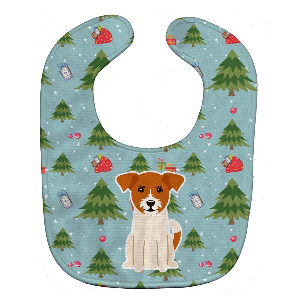 BB4768BIB Christmas Jack Russell Terrier Baby Bib