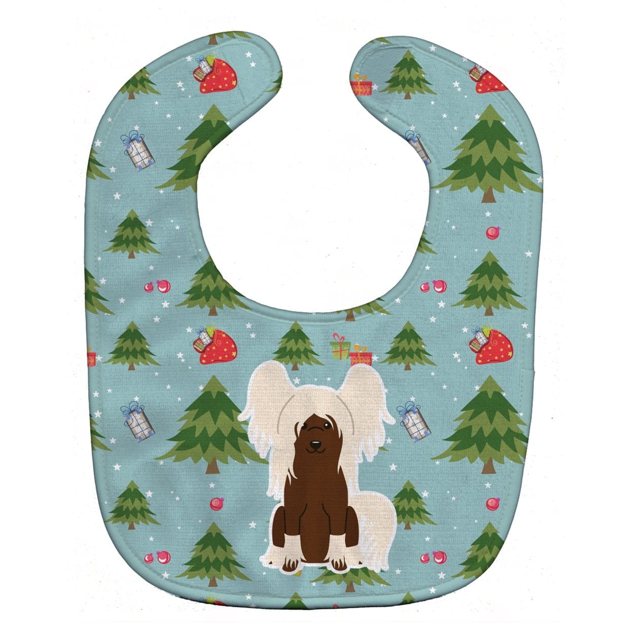 BB4773BIB Christmas Chinese Crested Cream Baby Bib