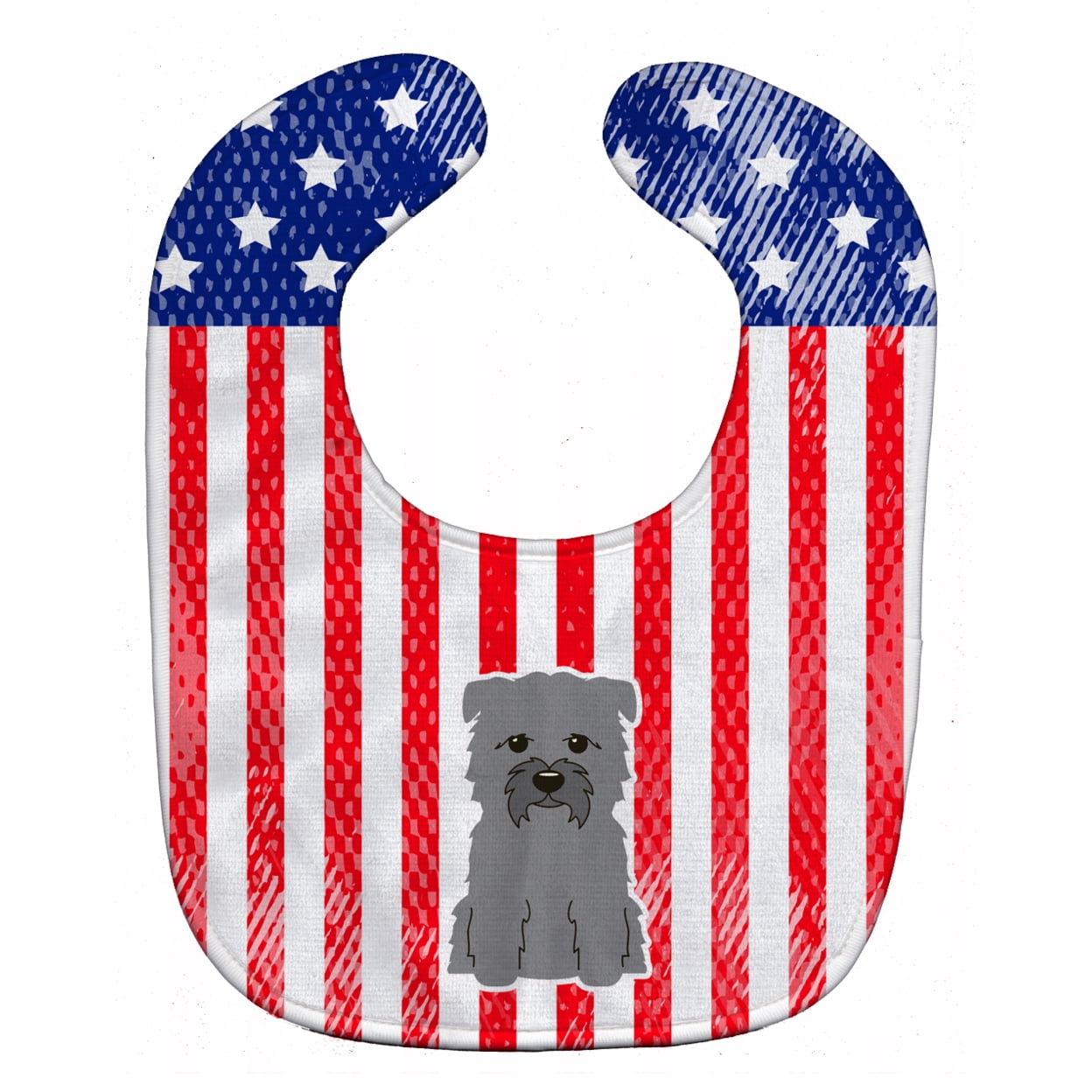 Picture of Carolines Treasures BB3054BIB Patriotic USA Glen of Imal Grey Baby Bib