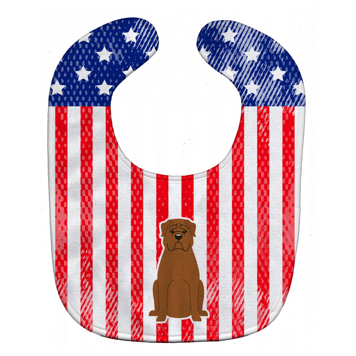 BB3068BIB Patriotic USA Dogue De Bourdeaux Baby Bib