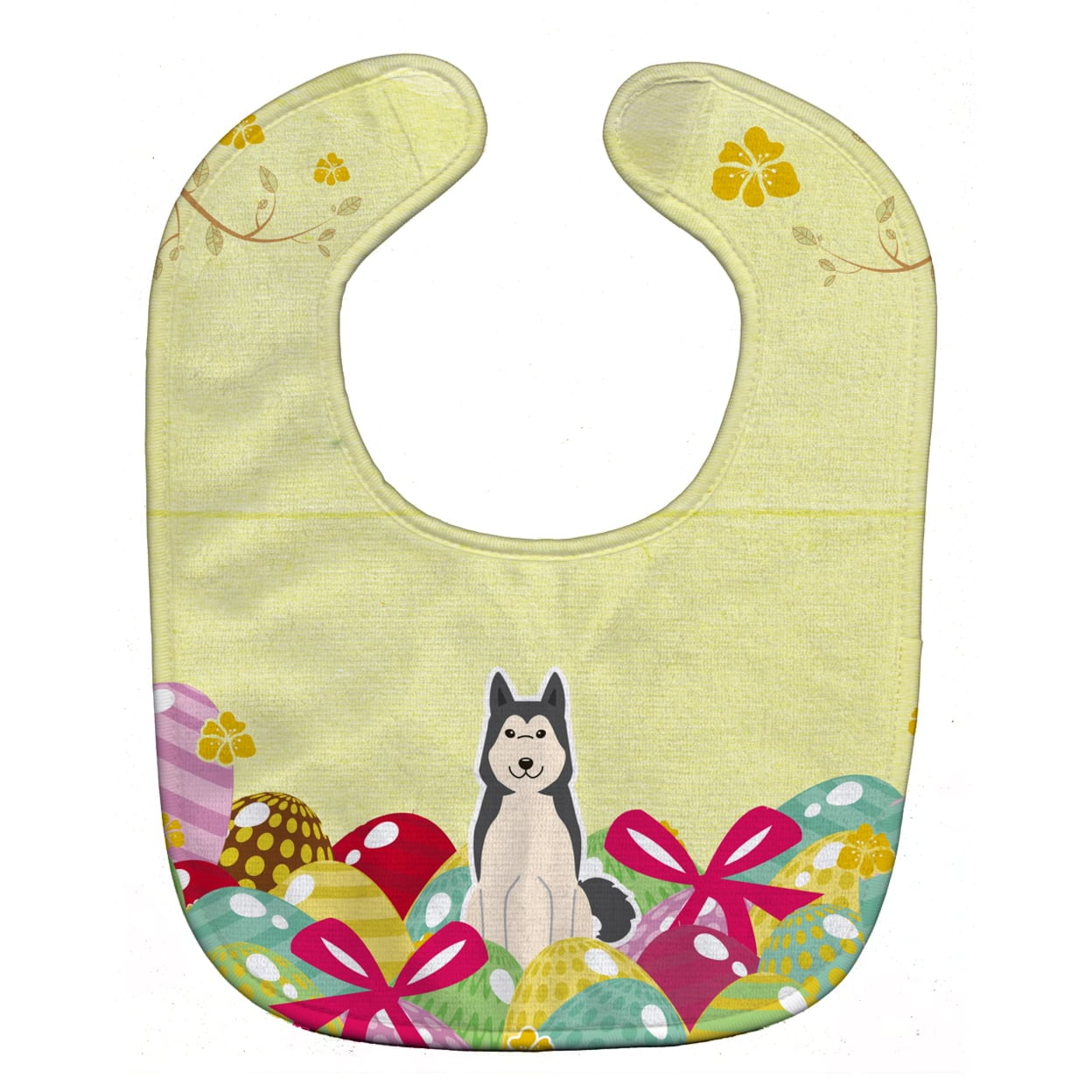 BB6025BIB Easter Eggs West Siberian Laika Spitz Baby Bib