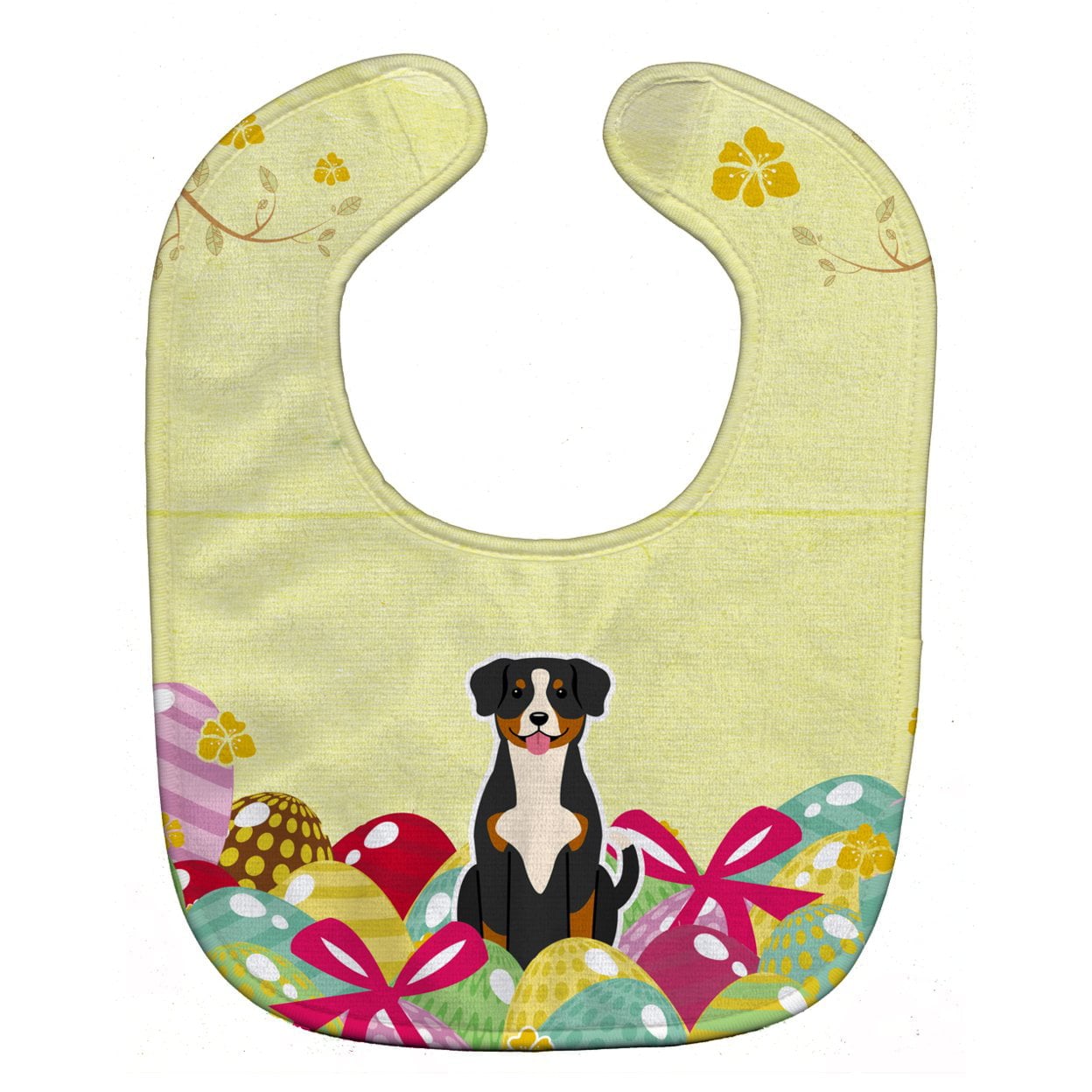 BB6038BIB Easter Eggs Entlebucher Baby Bib