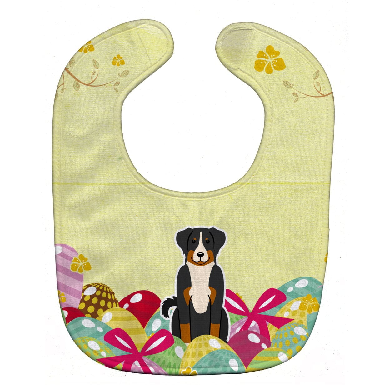 BB6043BIB Easter Eggs Appenzeller Sennenhund Baby Bib