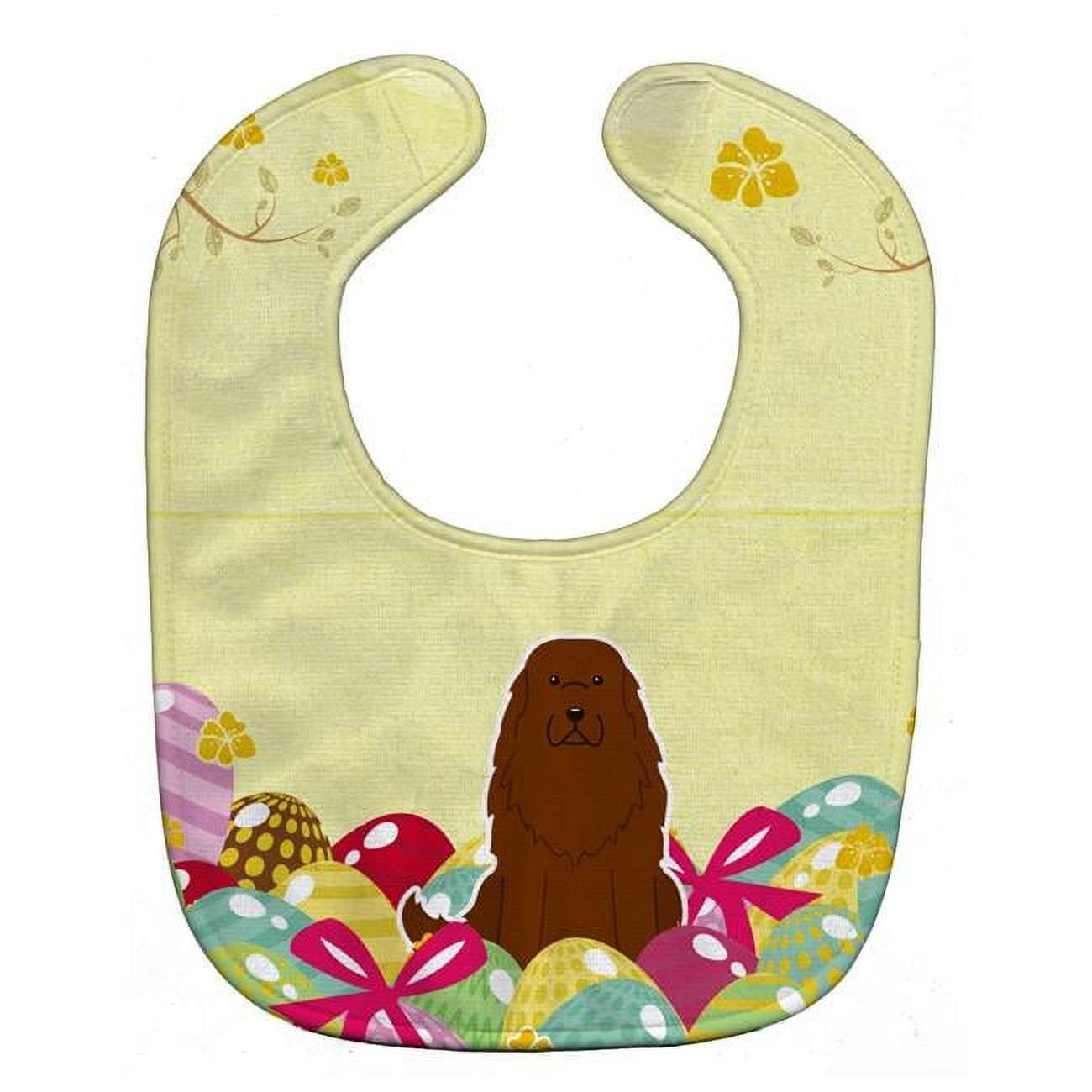 Easter Eggs Caucasian Shepherd Dog Baby Bib
