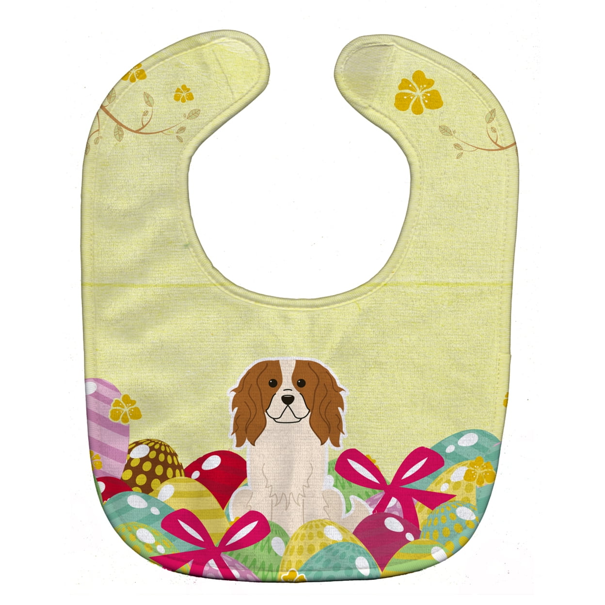 Easter Eggs Cavalier Spaniel Baby Bib