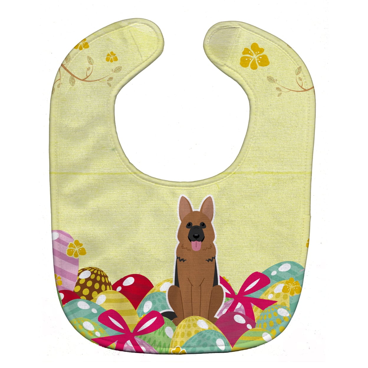 Easter Eggs German Shepherd Baby Bib