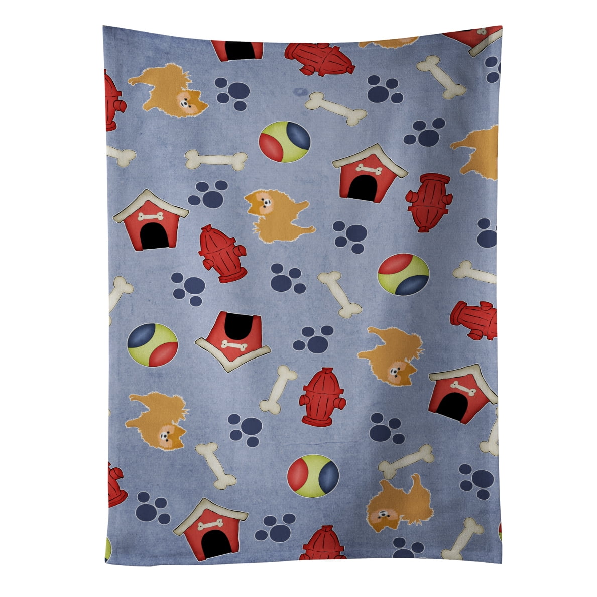 Picture of Carolines Treasures BB4110KTWL Dog House Collection Red Pomeranian Kitchen Towel