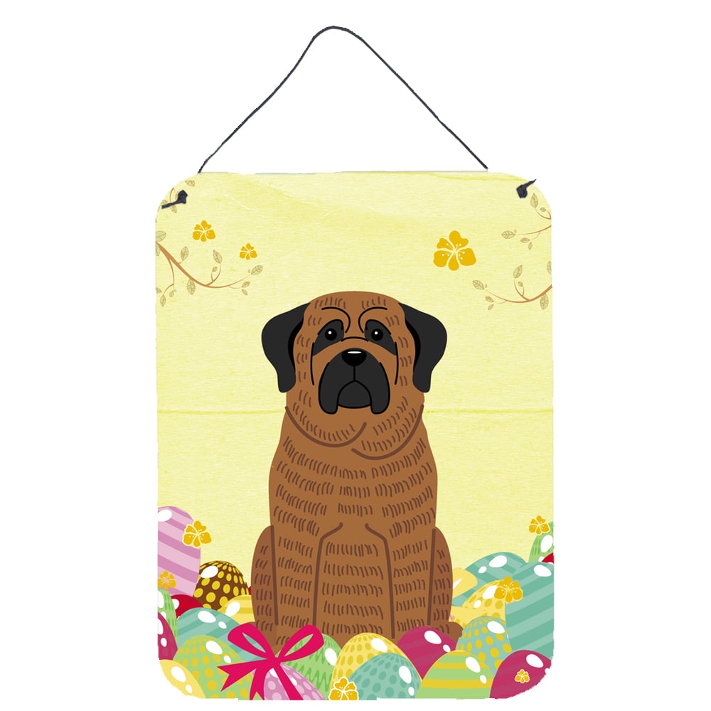 Easter Eggs Mastiff Brindle Wall or Door Hanging Prints
