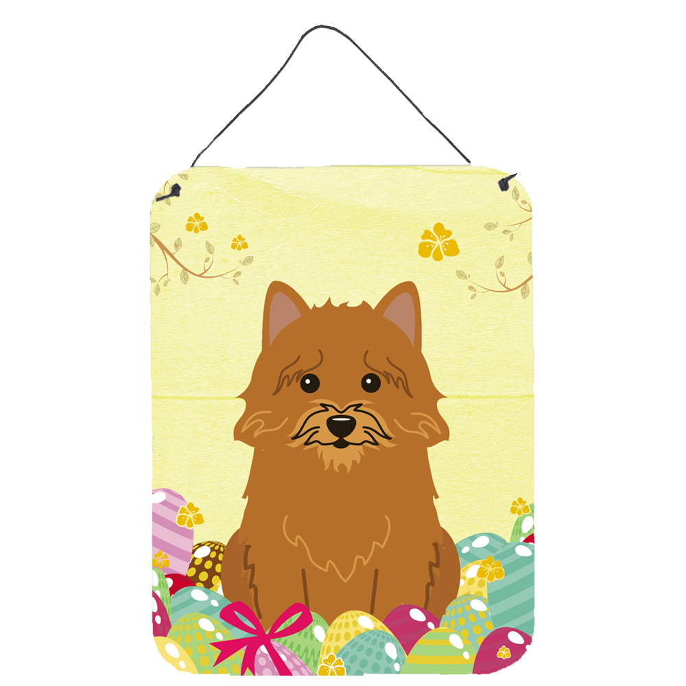 Easter Eggs Norwich Terrier Wall or Door Hanging Prints